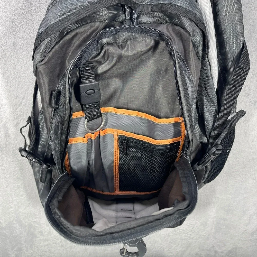 Outdoor Products Backpack Unisex OS Gray Black Hiking School Bungee Multi-Pocket